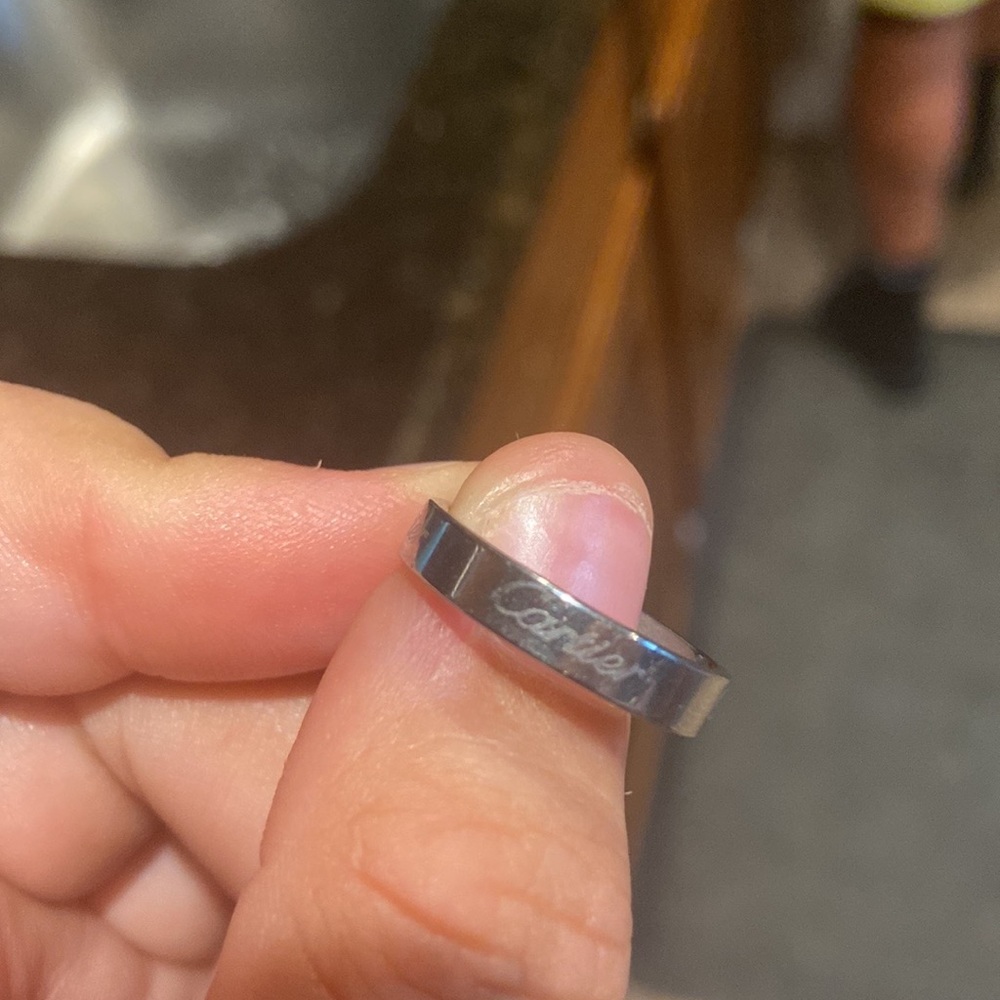 COPY - silver band cartier ring **RESERVED**